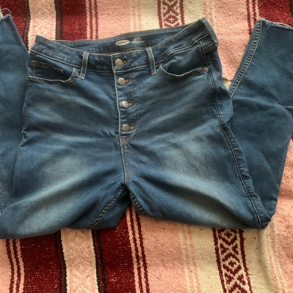Old Navy extra High Rise rockstar super skinny jeans